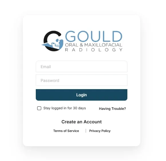 Gould Radiology branded portal sign-in page