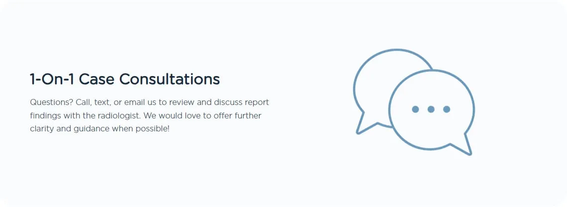 One-on-one case consultations section